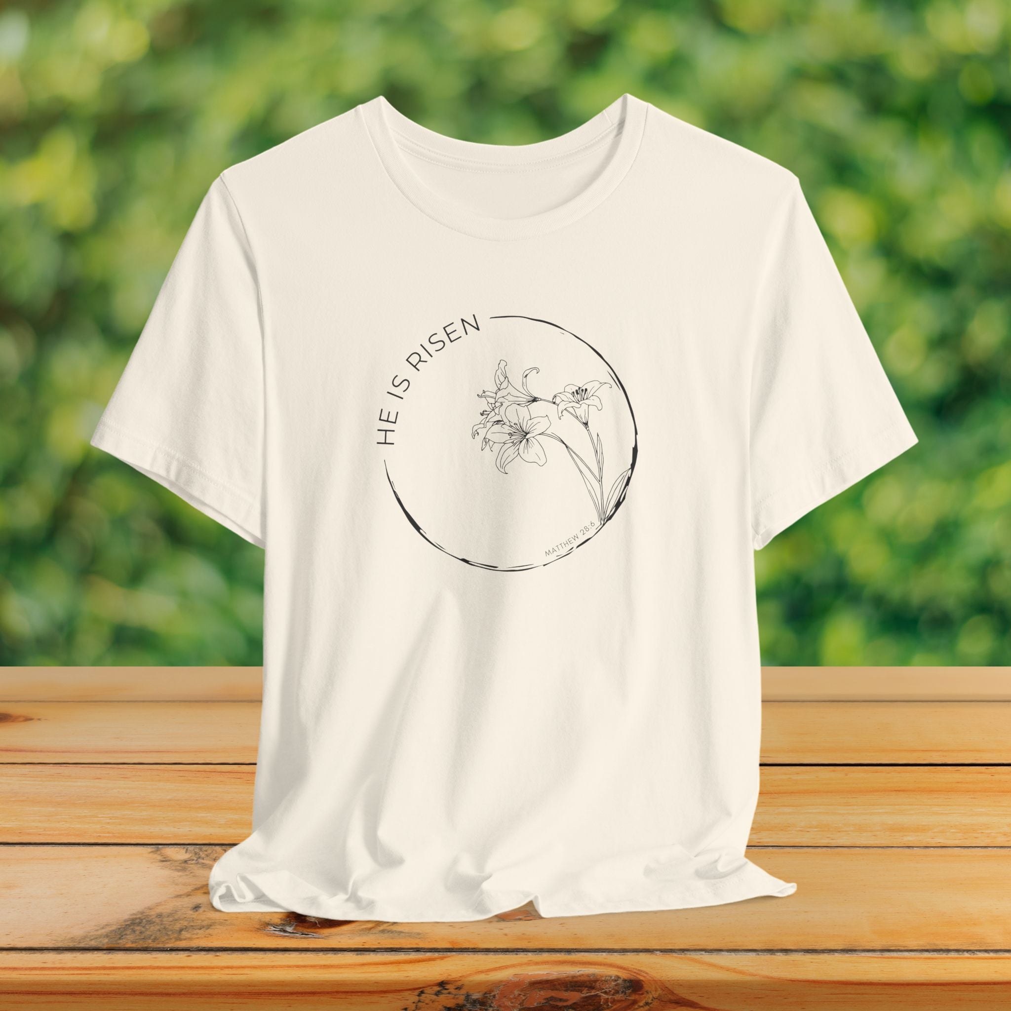 Easter Christian Shirt With Lily Graphic Faith Floral Tee