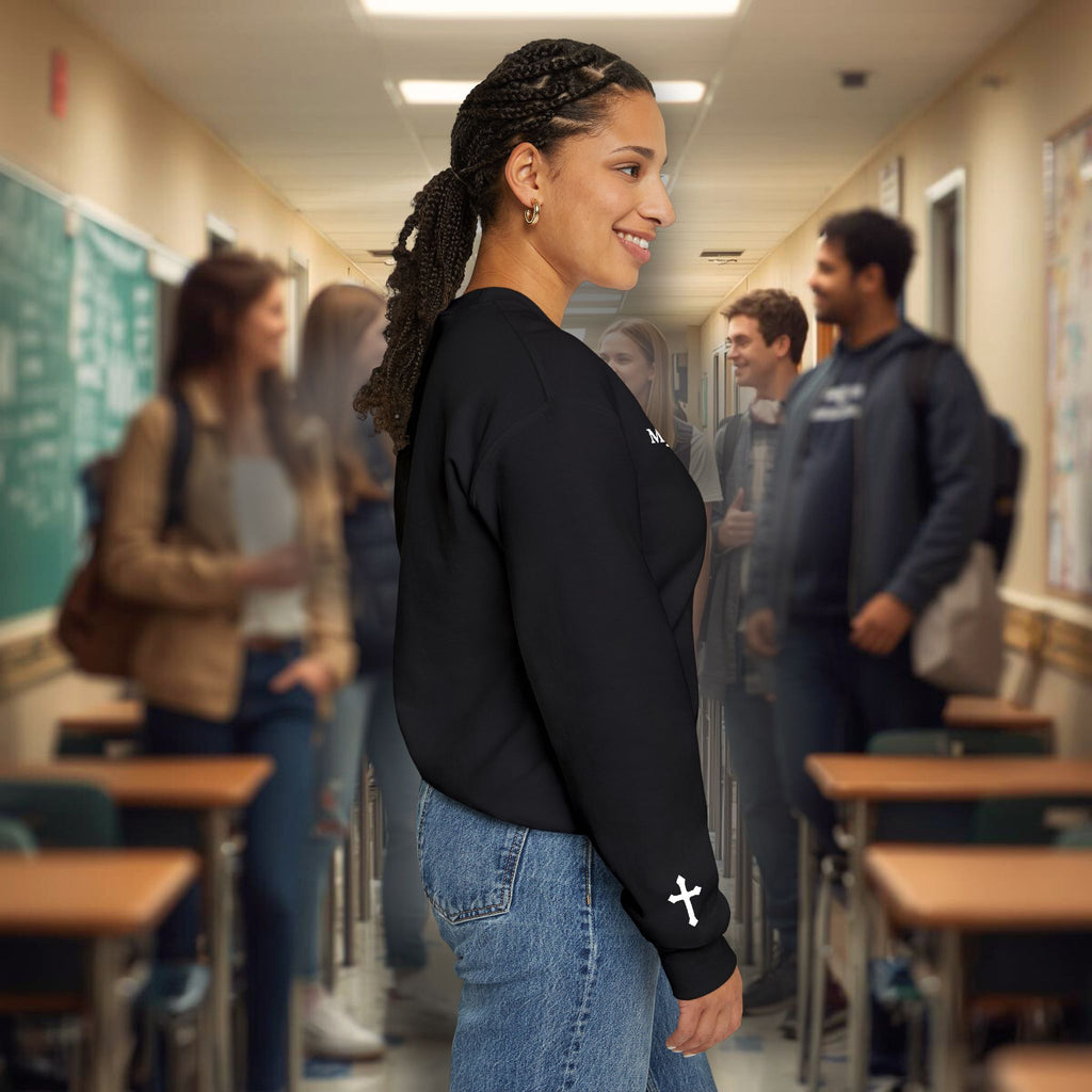 Christian Embroidery Sweatshirt for Women, Faith Based Sweatshirt, Feet of Jesus Shirt