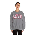 Valentine's Day Sweatshirt - LOVE: makes the world go round