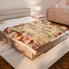 Christian Blanket Plush Velveteen Throw Faith Gift For Mom Mother’s Day Bible Verse Comfort