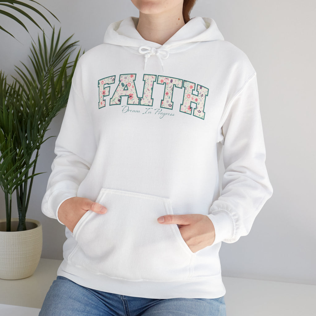 Faith Floral Hoodie – Women's Faith Graphic Sweatshirt with Pastel Flowers