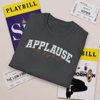 Applause T-Shirt — "Curtain Up, Light the Lights" Floral Tee for Actors & Music Students