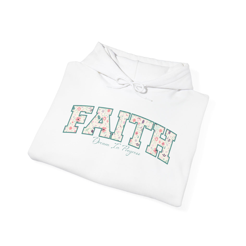 Faith Floral Hoodie – Women's Faith Graphic Sweatshirt with Pastel Flowers