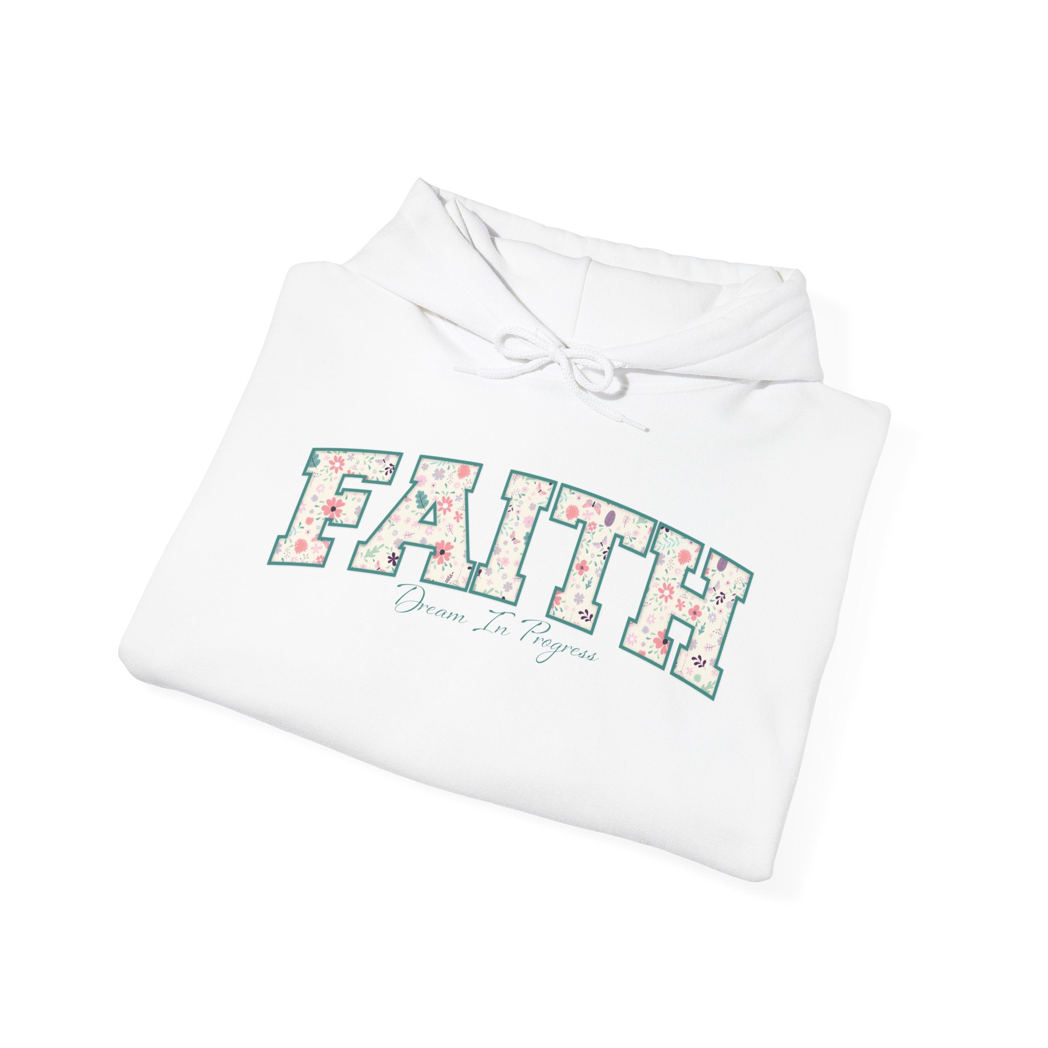 Faith Floral Hoodie – Women's Faith Graphic Sweatshirt with Pastel Flowers