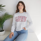 Valentine's Day Sweatshirt - LOVE: makes the world go round