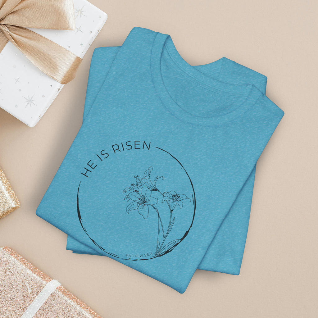 Easter Christian Shirt With Lily Graphic Faith Floral Tee