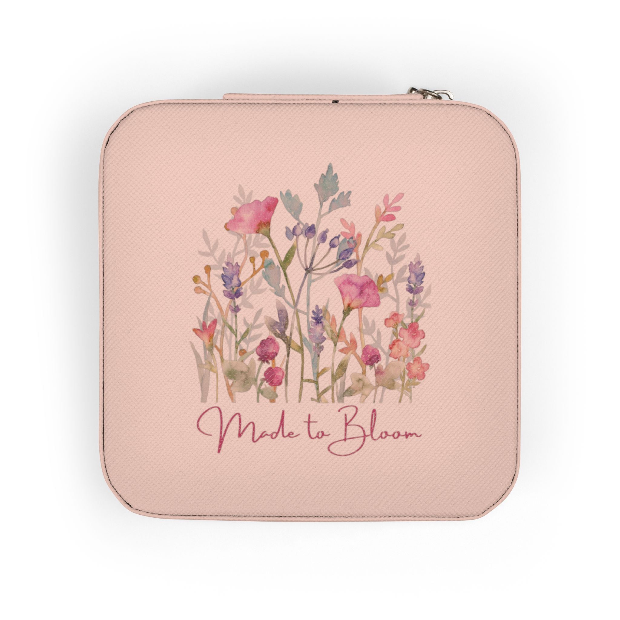 Travel Jewelry Case floral blush organizer small portable ring earring necklace holder gift