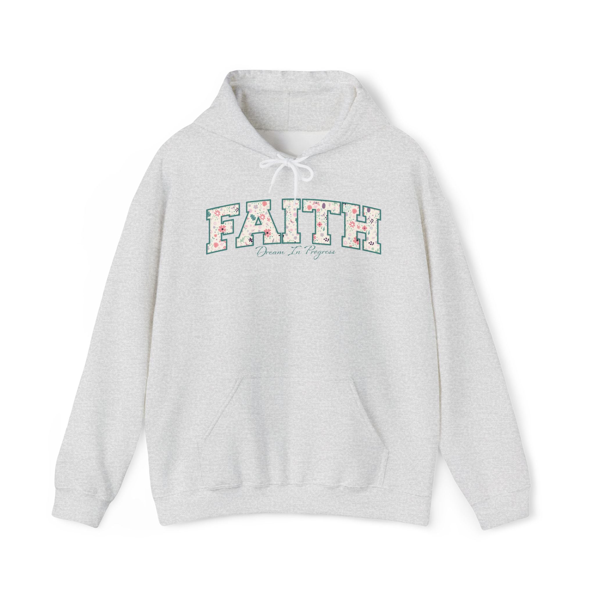 Faith Floral Hoodie – Women's Faith Graphic Sweatshirt with Pastel Flowers