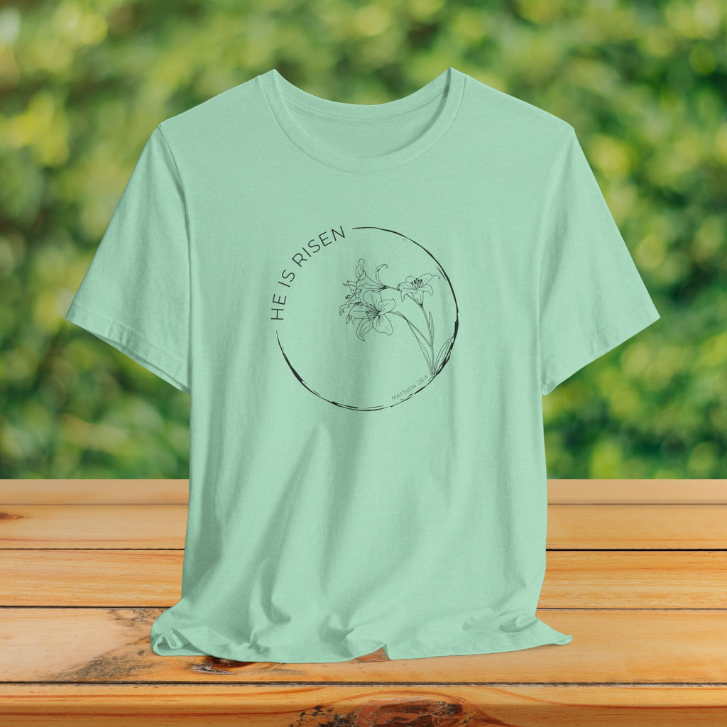 Easter Christian Shirt With Lily Graphic Faith Floral Tee