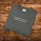 Personalized Christian Comfort Colors® Shirt, Prayer Closet Identity Statement, Faith in Action Tee