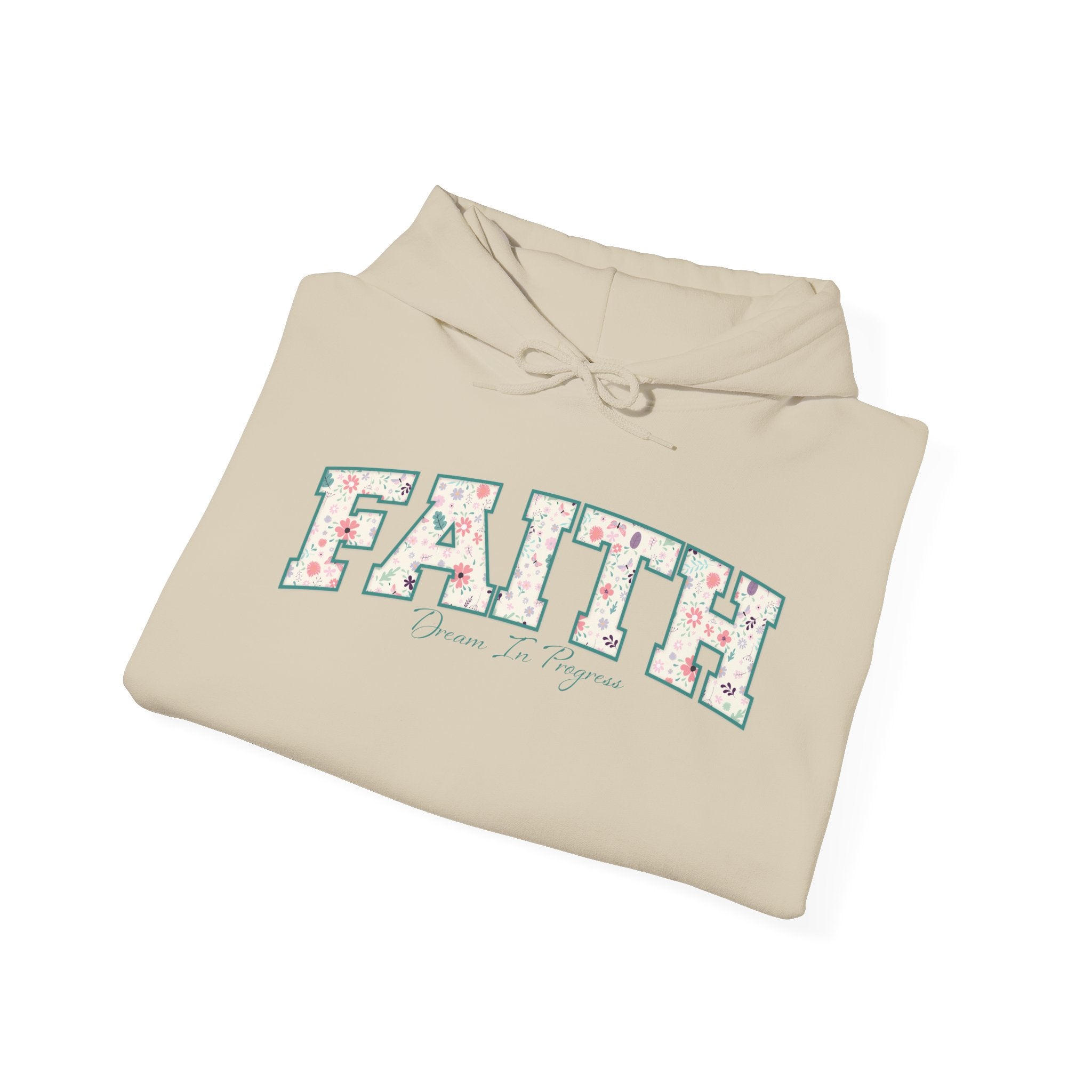 Faith Floral Hoodie – Women's Faith Graphic Sweatshirt with Pastel Flowers
