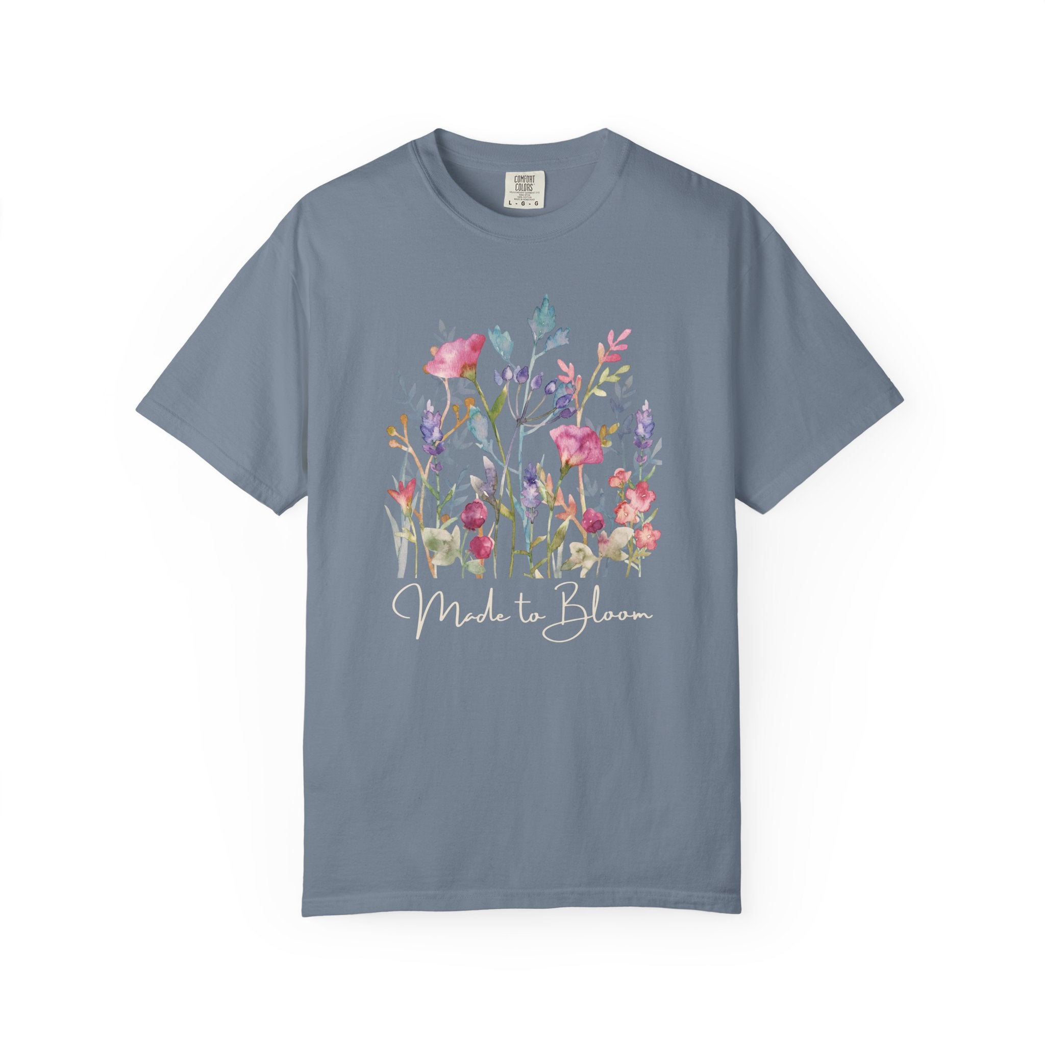 Made to Bloom Watercolor Floral T-Shirt Inspirational Gift for Singers, Moms & Christians
