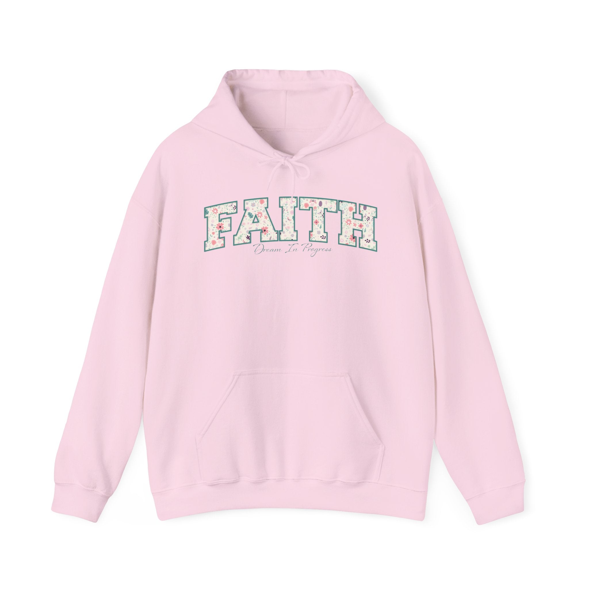 Faith Floral Hoodie – Women's Faith Graphic Sweatshirt with Pastel Flowers