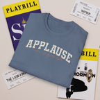 Applause T-Shirt — "Curtain Up, Light the Lights" Floral Tee for Actors & Music Students