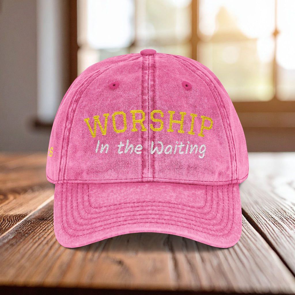 Christian Embroidered Hat, Worship in the Waiting Cap, Psalm 13:6 Bible Verse Hat, Baseball Cap Gift