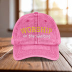 Christian Embroidered Hat, Worship in the Waiting Cap, Psalm 13:6 Bible Verse Hat, Baseball Cap Gift