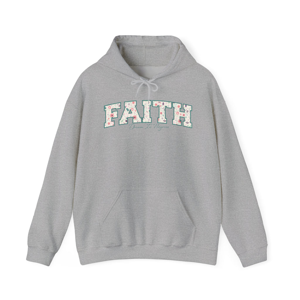 Faith Floral Hoodie – Women's Faith Graphic Sweatshirt with Pastel Flowers