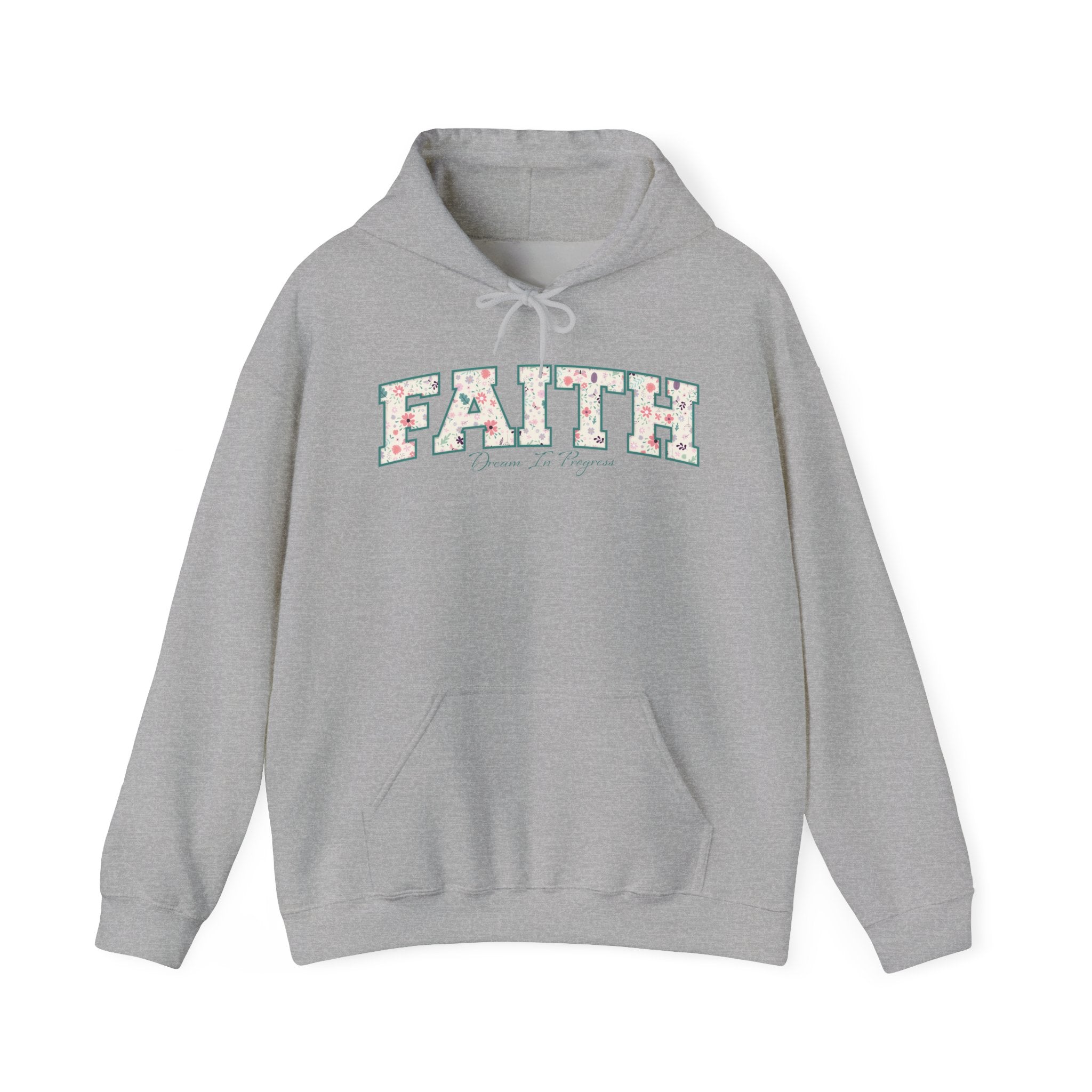 Faith Floral Hoodie – Women's Faith Graphic Sweatshirt with Pastel Flowers
