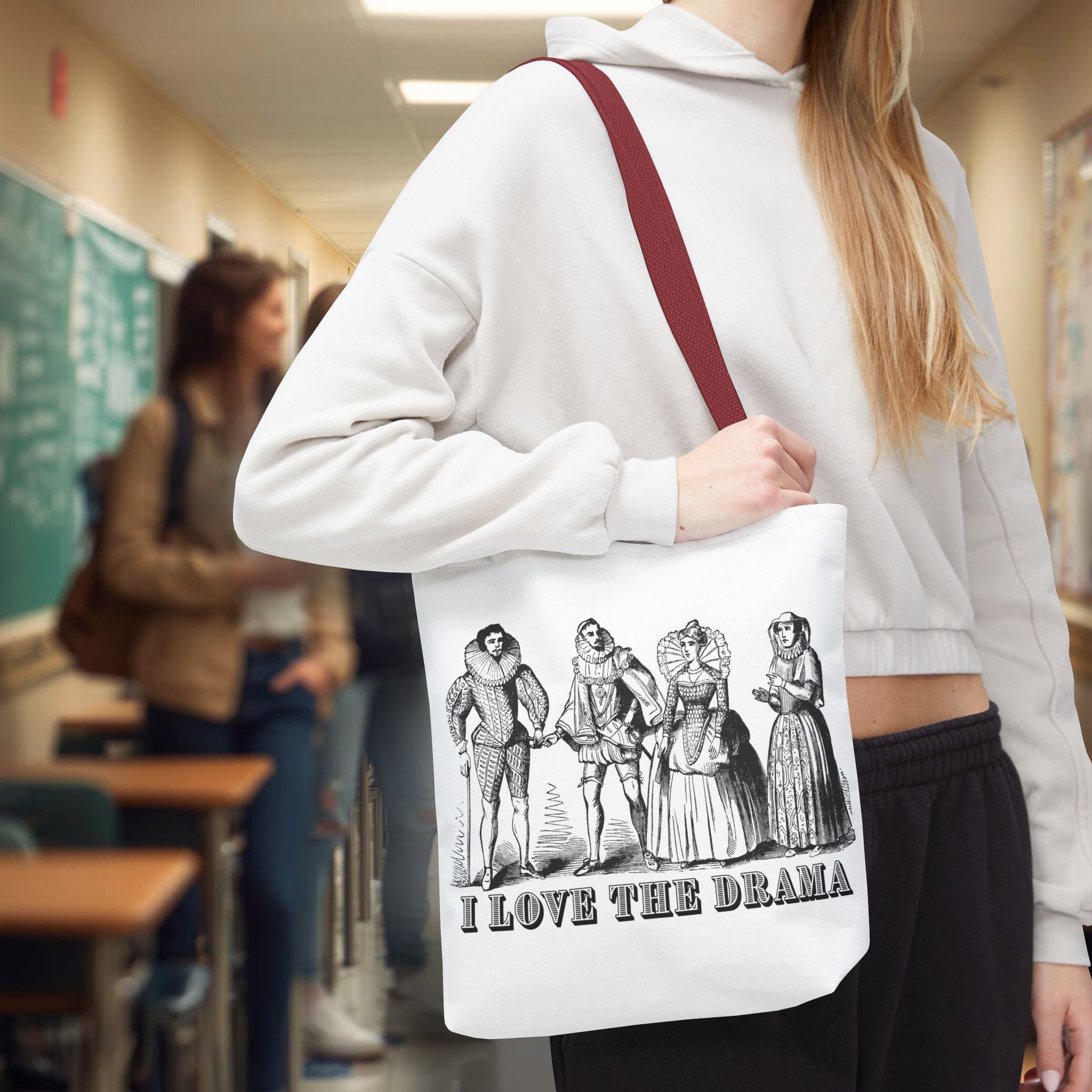 I Love The Drama - Vintage Theater Mask Tote Bag