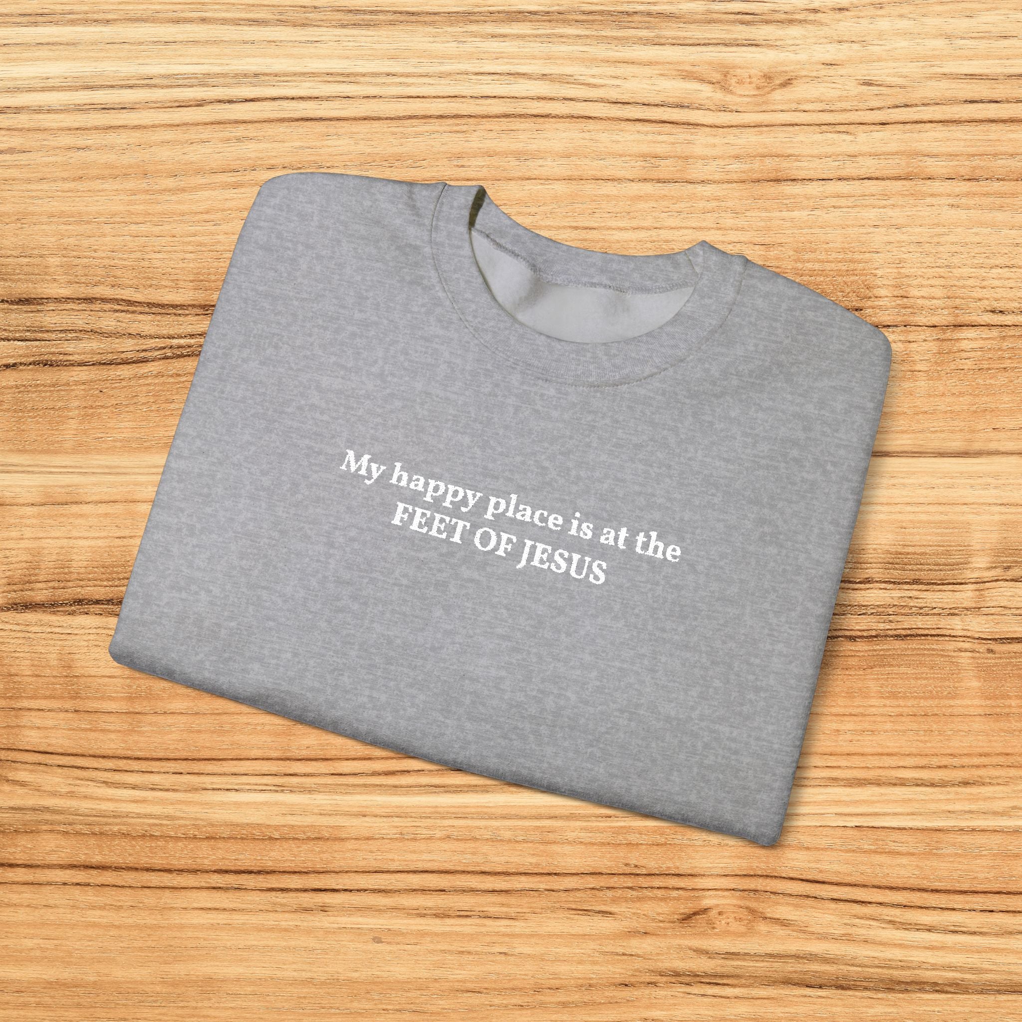 Christian Embroidery Sweatshirt for Women, Faith Based Sweatshirt, Feet of Jesus Shirt