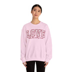 Valentine's Day Sweatshirt - LOVE: makes the world go round