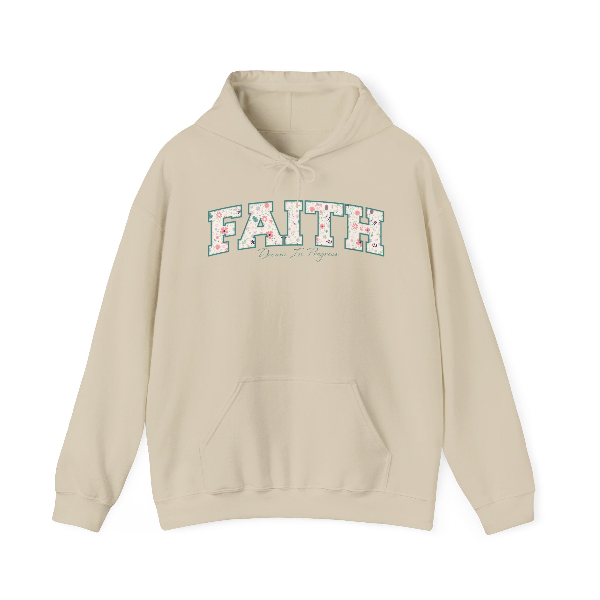 Faith Floral Hoodie – Women's Faith Graphic Sweatshirt with Pastel Flowers