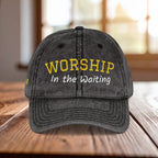 Christian Embroidered Hat, Worship in the Waiting Cap, Psalm 13:6 Bible Verse Hat, Baseball Cap Gift