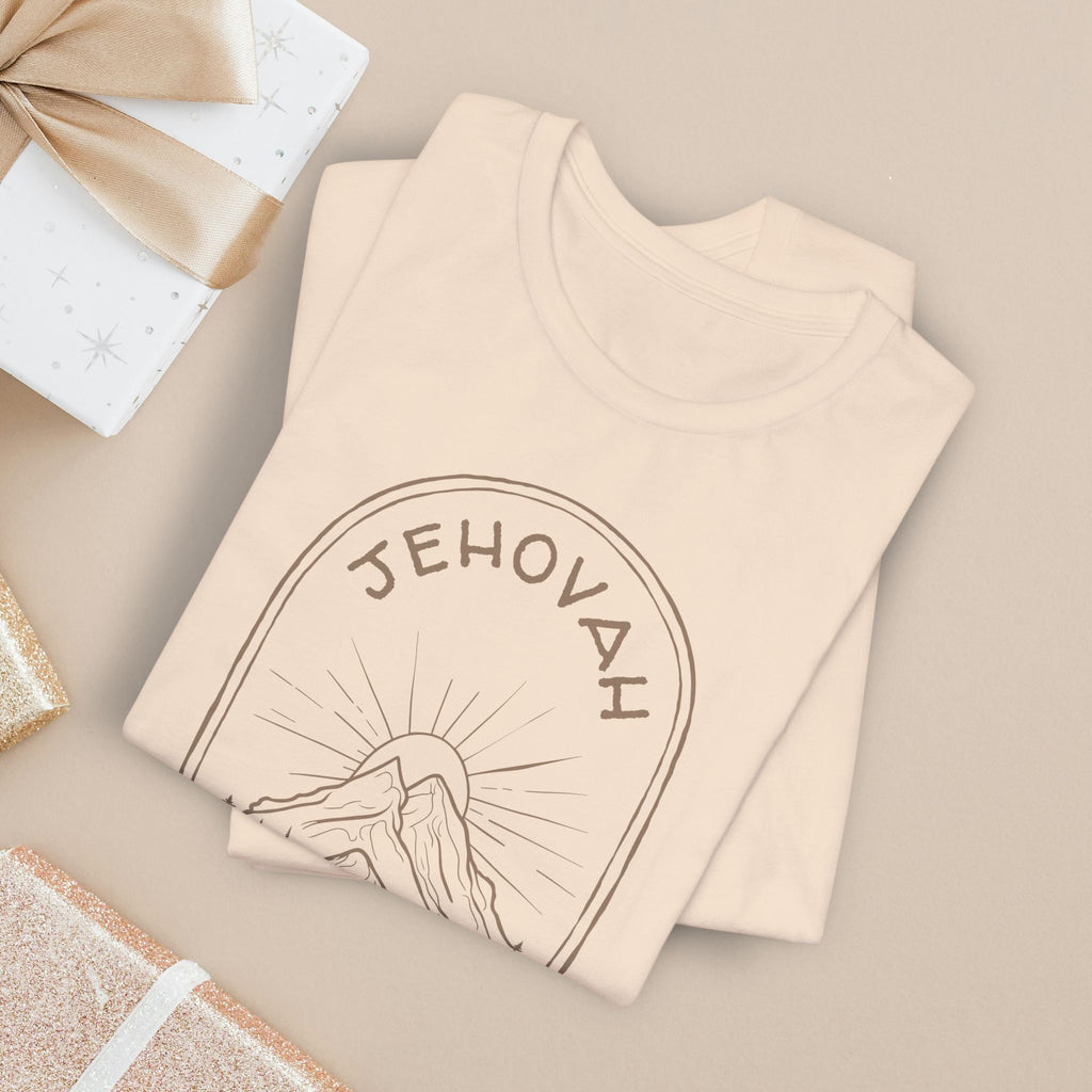 Christian Shirt Jehovah For The Journey Tee Mountain Sunrise Faith For Women