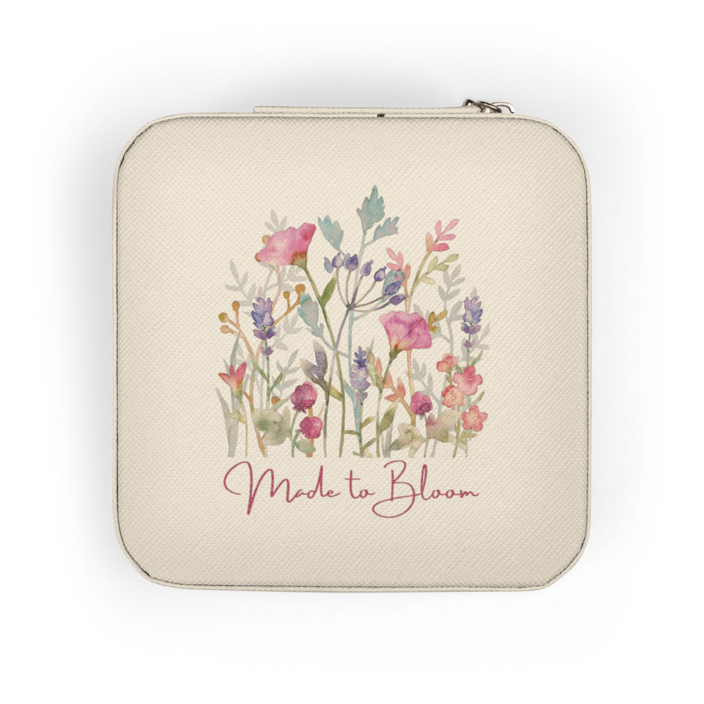 Travel Jewelry Case floral blush organizer small portable ring earring necklace holder gift