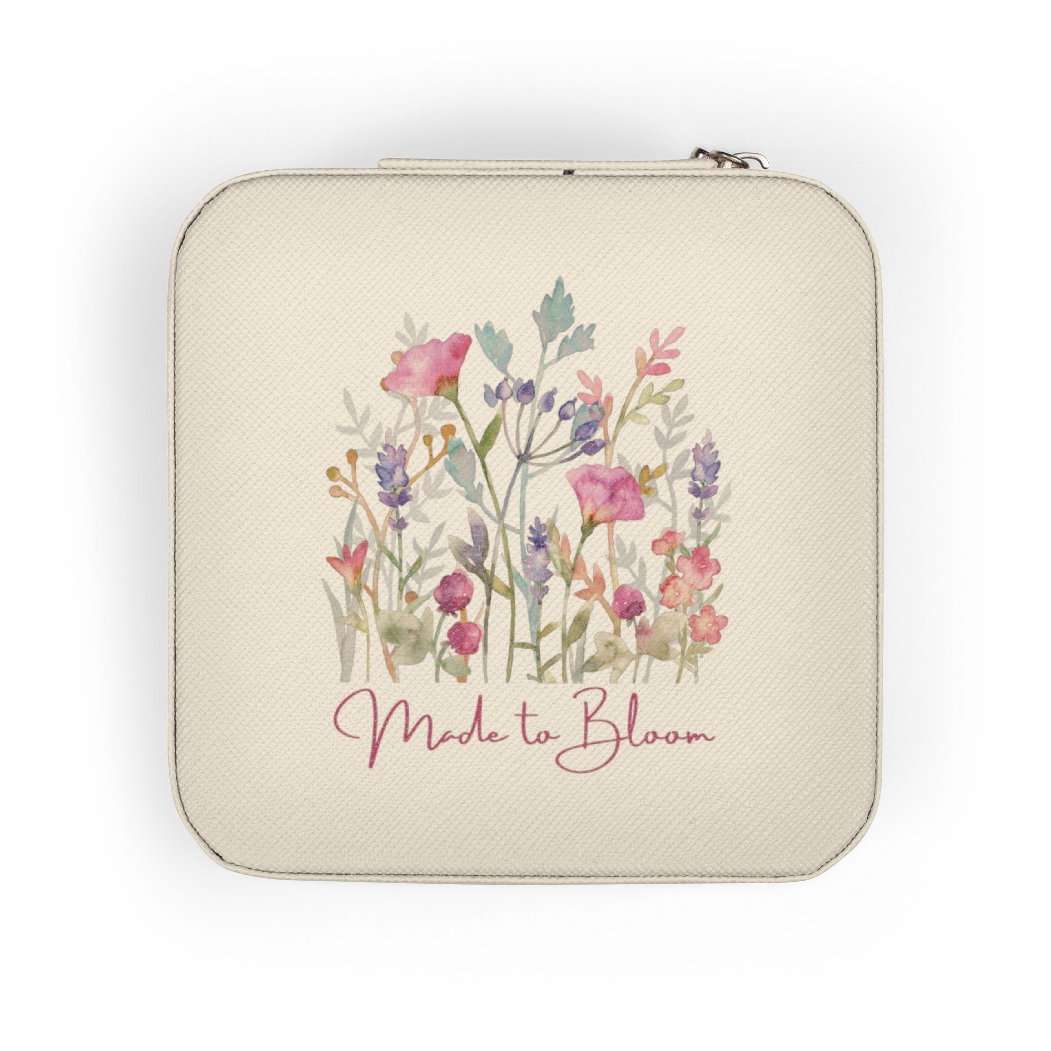 Travel Jewelry Case floral blush organizer small portable ring earring necklace holder gift