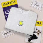 Main Character Energy Embroidered Sweatshirt • Cute Frog Crewneck • Theatre Kid Cozy