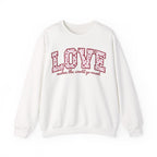Valentine's Day Sweatshirt - LOVE: makes the world go round