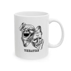 Theatre Masks Ceramic Mug — Drama & Comedy Coffee Cup for Theatre Lovers (11oz/15oz)