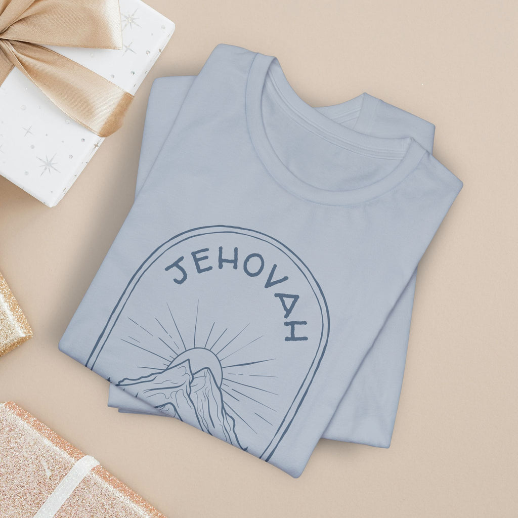 Christian Shirt Jehovah For The Journey Tee Mountain Sunrise Faith For Women