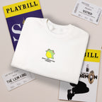 Main Character Energy Embroidered Sweatshirt • Cute Frog Crewneck • Theatre Kid Cozy