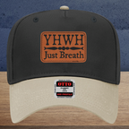 Christian Baseball Cap Vegan Leather Patch Faith Hat Mid Profile Five Panel Snapback