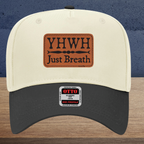 Christian Baseball Cap Vegan Leather Patch Faith Hat Mid Profile Five Panel Snapback