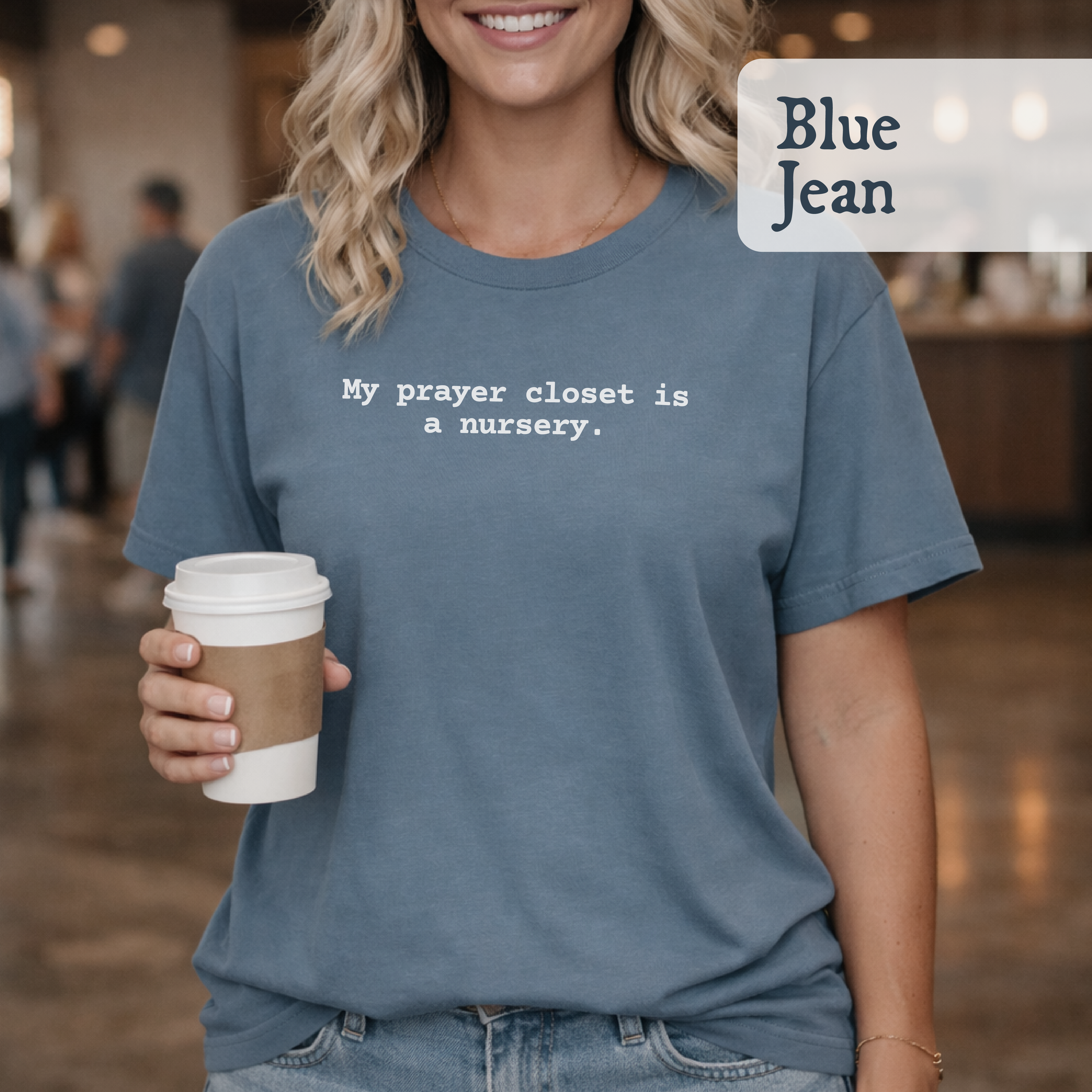 Personalized Christian Comfort Colors® Shirt, Prayer Closet Identity Statement, Faith in Action Tee