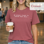 Personalized Christian Comfort Colors® Shirt, Prayer Closet Identity Statement, Faith in Action Tee