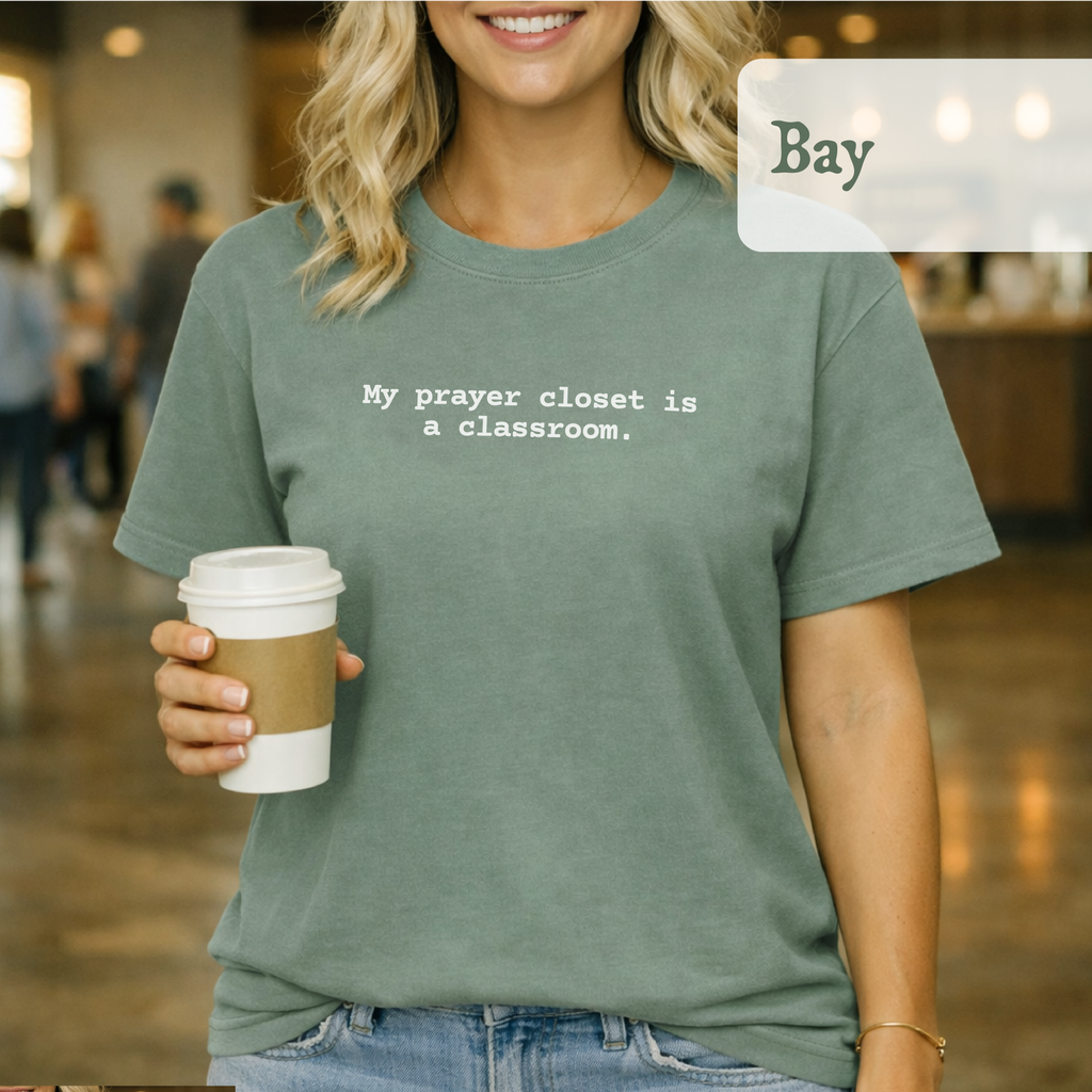 Personalized Christian Comfort Colors® Shirt, Prayer Closet Identity Statement, Faith in Action Tee