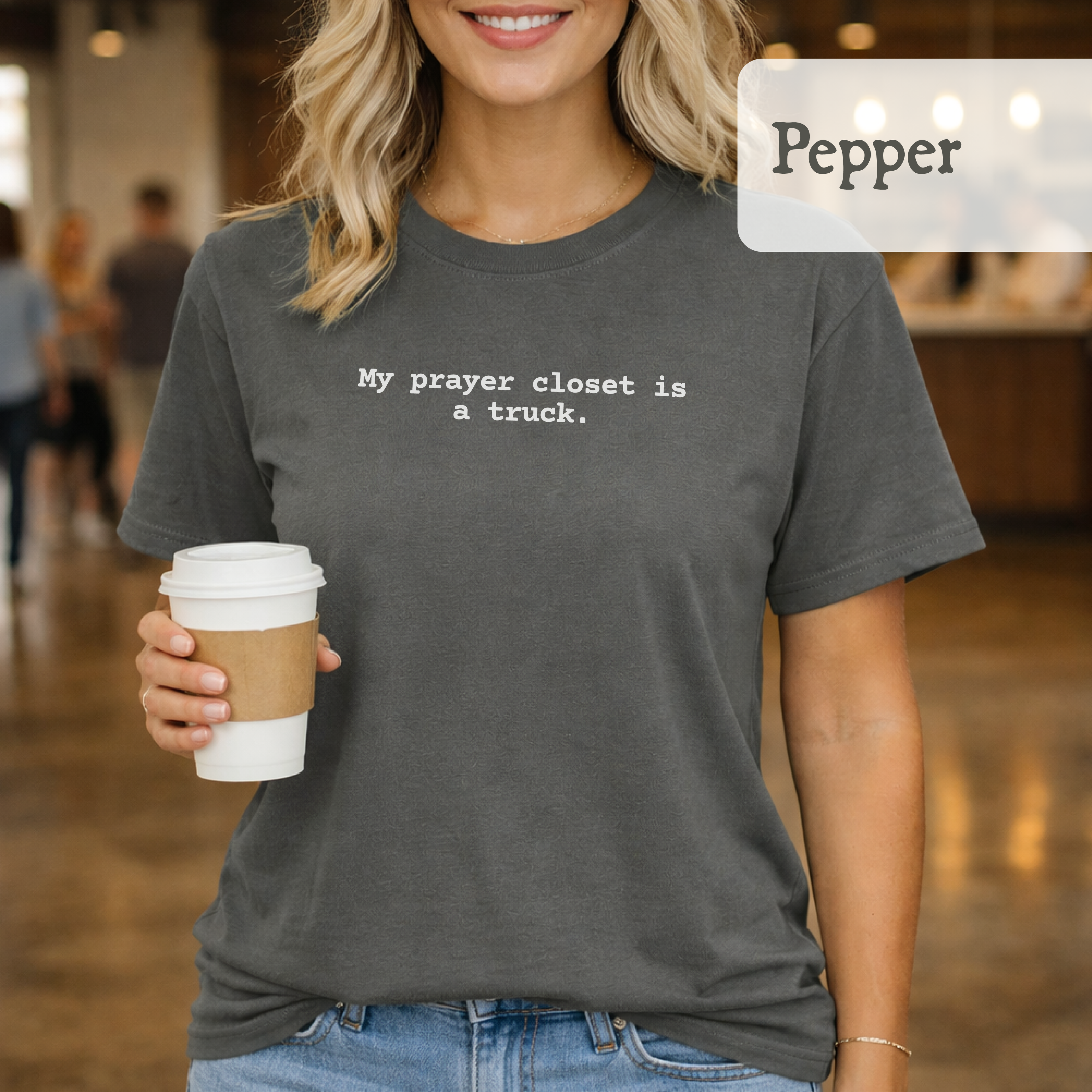 Personalized Christian Comfort Colors® Shirt, Prayer Closet Identity Statement, Faith in Action Tee