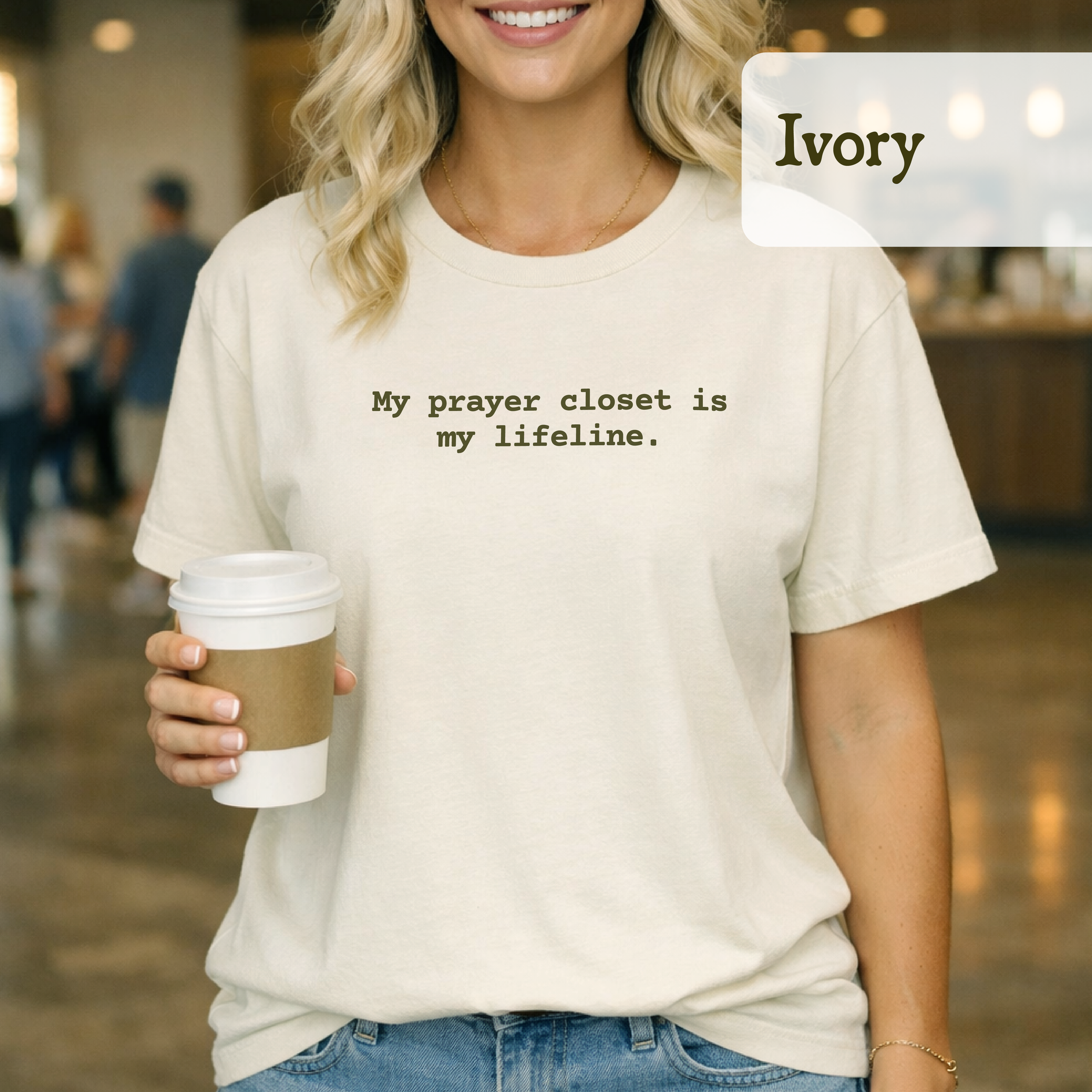 Personalized Christian Comfort Colors® Shirt, Prayer Closet Identity Statement, Faith in Action Tee