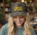 Christian Camo Trucker Hat Child of God Embroidered Hat Faith Hat Gift Religious Hat Faith Apparel