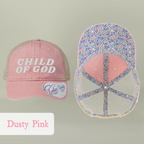 Child of God Christian Trucker Hat Ponytail Floral Baseball Cap Embroidered Woman Faith Gift