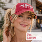 Christian Hat God Is Good All The Time Ponytail Cap Womens Faith Trucker Hat Mesh Back
