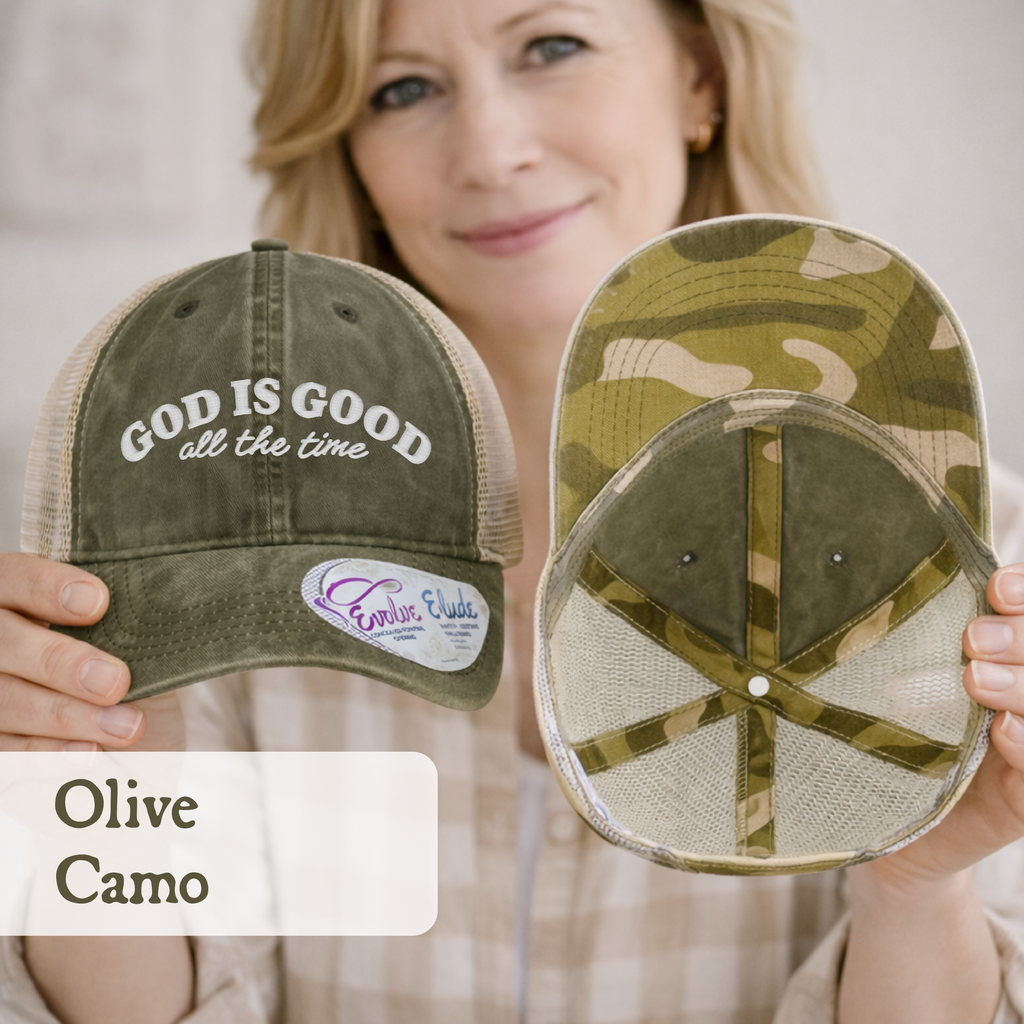 Christian Hat God Is Good All The Time Ponytail Cap Womens Faith Trucker Hat Mesh Back