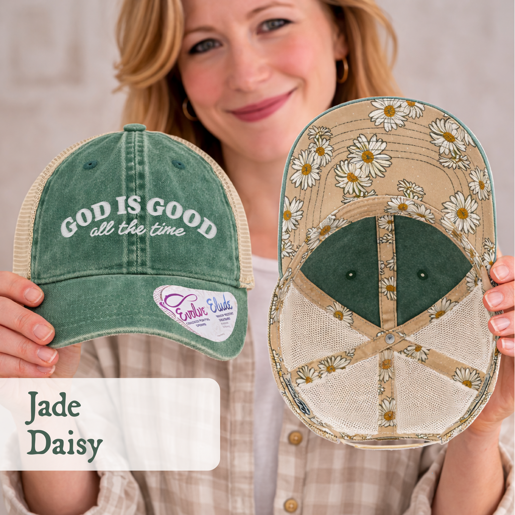 Christian Hat God Is Good All The Time Ponytail Cap Womens Faith Trucker Hat Mesh Back