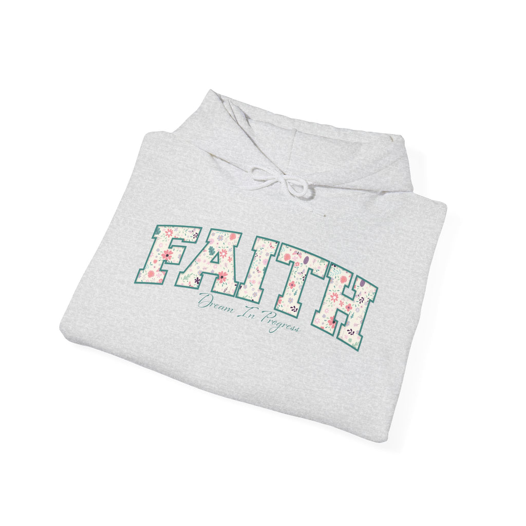 Faith Floral Hoodie – Women's Faith Graphic Sweatshirt with Pastel Flowers