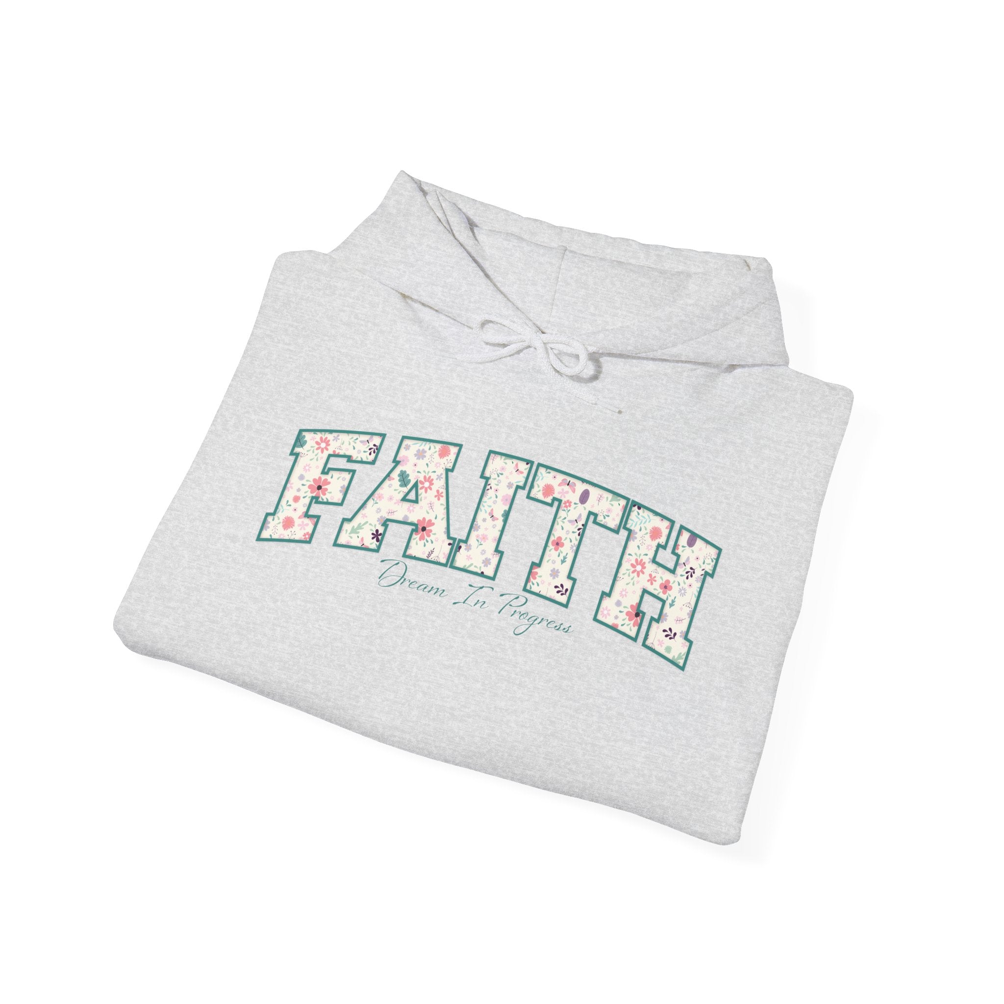 Faith Floral Hoodie – Women's Faith Graphic Sweatshirt with Pastel Flowers