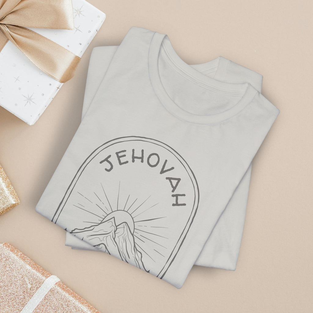 Christian Shirt Jehovah For The Journey Tee Mountain Sunrise Faith For Women